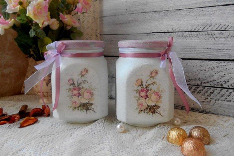 Кухонные баночки в технике декупаж - Подарок маме на День рождения своими руками