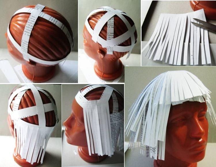 Парик из бумаги - Поделки из бумаги для детей