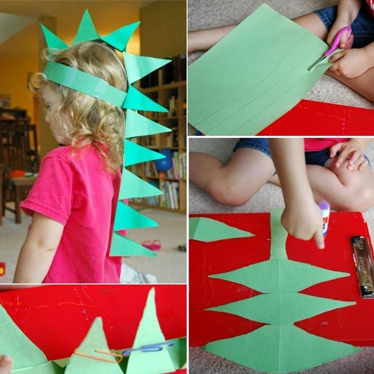 Гребень динозавра - Поделки из бумаги для детей