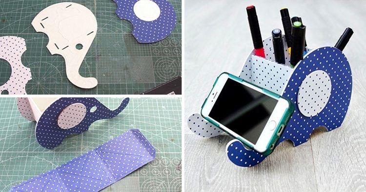 Настольный органайзер - Поделки из картона своими руками