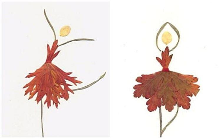 Поделки из осенних листьев для детей - фото и идеи