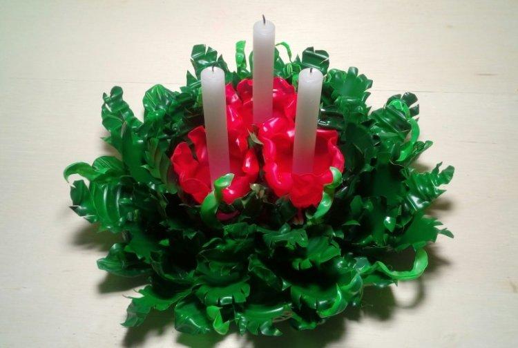 Подсвечники - Поделки из пластиковых бутылок своими руками