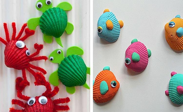 Подводный мир из ракушек - Поделки из природного материала для детского сада