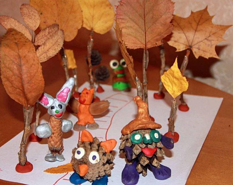 Поделки из природного материала для детского сада - фото и идеи