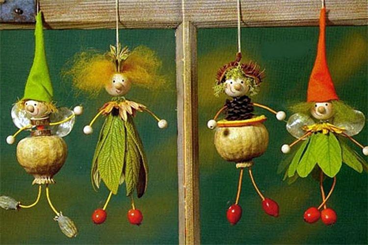 Поделки из природного материала для детского сада - фото и идеи