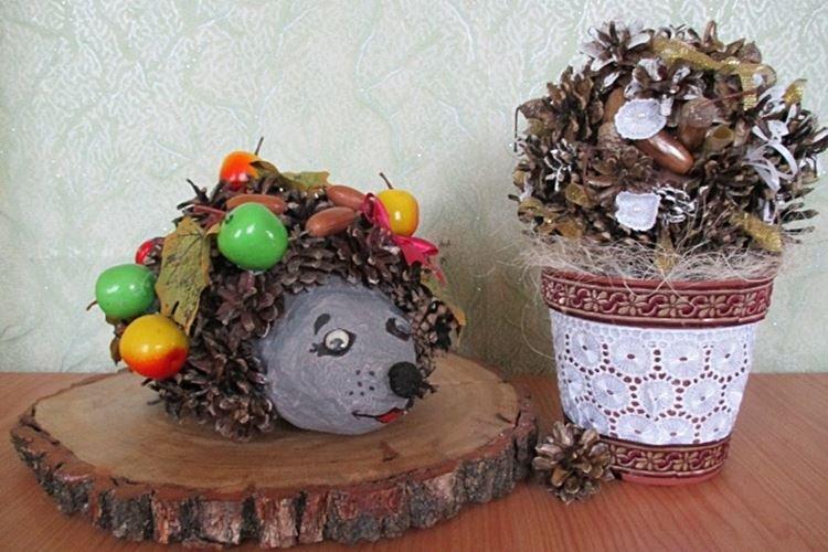 Поделки из природного материала для детского сада - фото и идеи