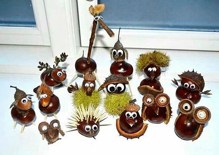 Поделки из природного материала для детского сада - фото и идеи