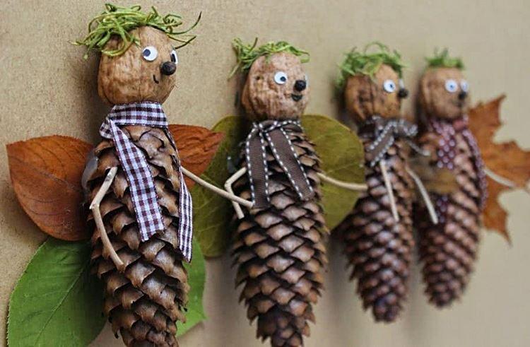 Поделки из природного материала для начальной школы - фото и идеи