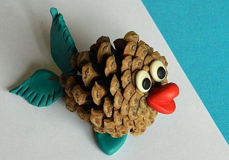 Поделки из шишек для детей - фото и идеи