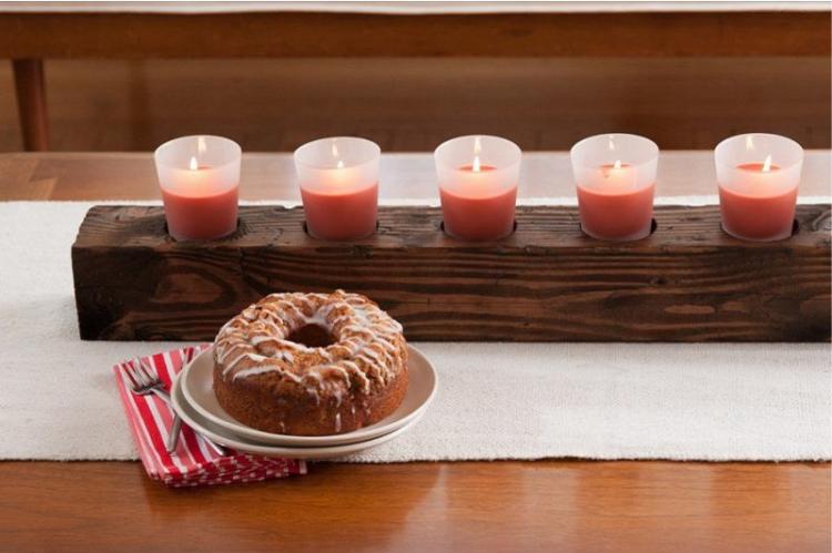 Оригинальный подсвечник из бруска - Подсвечник из дерева своими руками