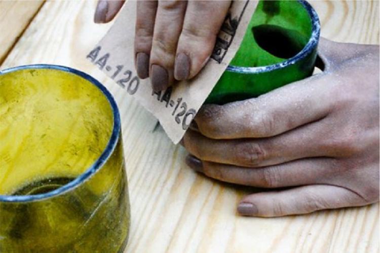 Красивый подсвечник из винной бутылки - Подсвечники из стекла своими руками