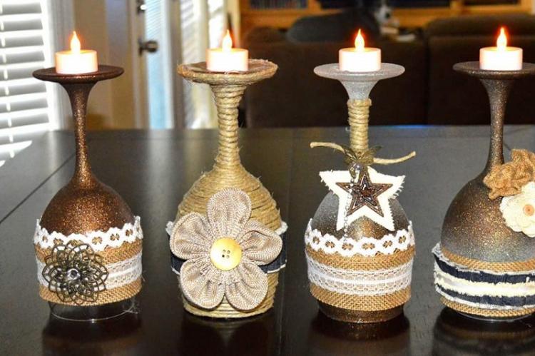 Подсвечники своими руками - фото-идеи