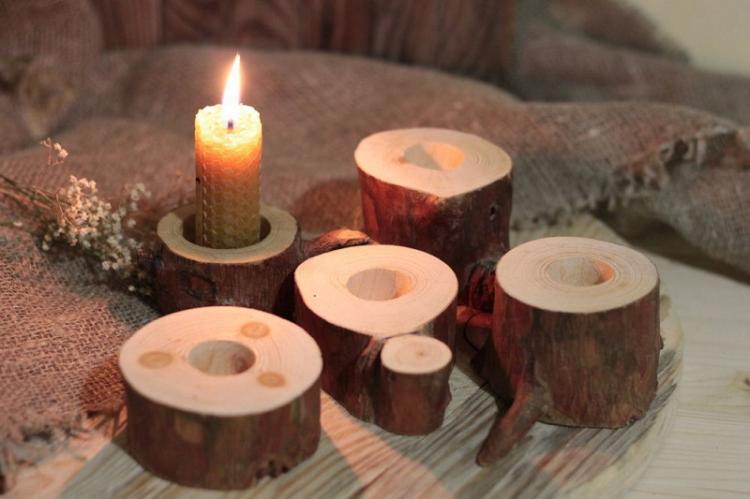 Подсвечники своими руками - фото-идеи