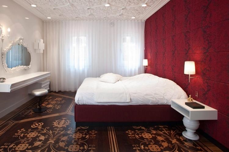 Подвесной потолок в спальне - фото