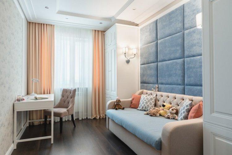 Двухуровневые потолки из гипсокартона в детской комнате