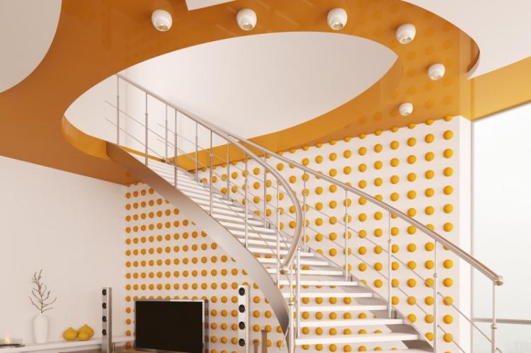 Дизайн потолков из гипсокартона - фото