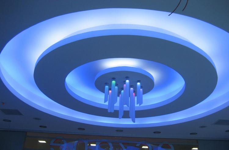 Дизайн потолков из гипсокартона - фото