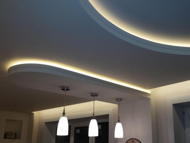 Дизайн потолков из гипсокартона - фото