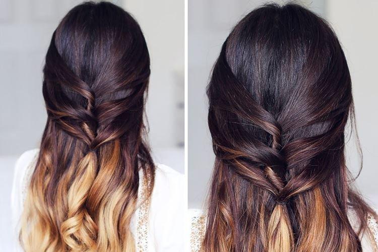 Тройная мальвинка - Прически на длинные волосы на каждый день