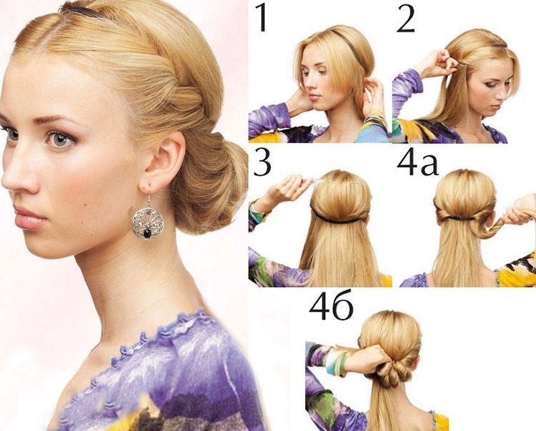 Прическа, чтобы убрать челку - Прически на каждый день на средние волосы с челкой