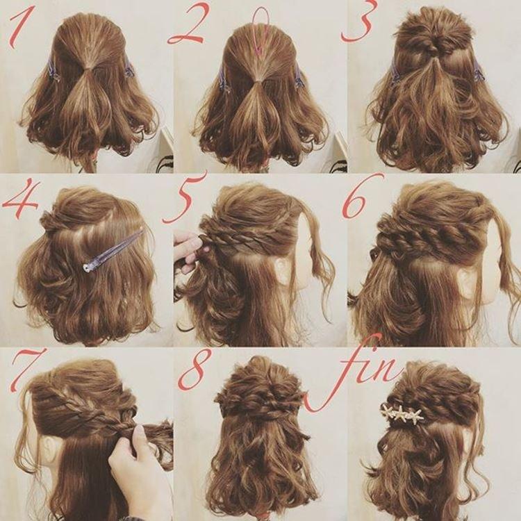 Ажурная мальвинка - Прически на Новый год 2021 на короткие волосы