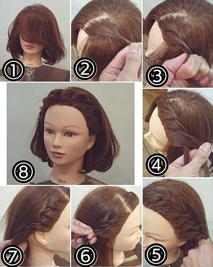 Обруч из колоска - Прически на Новый год 2021 на короткие волосы