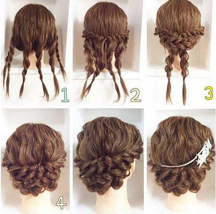 Новая прическа из жгутов - Прически на Новый год 2021 на средние волосы