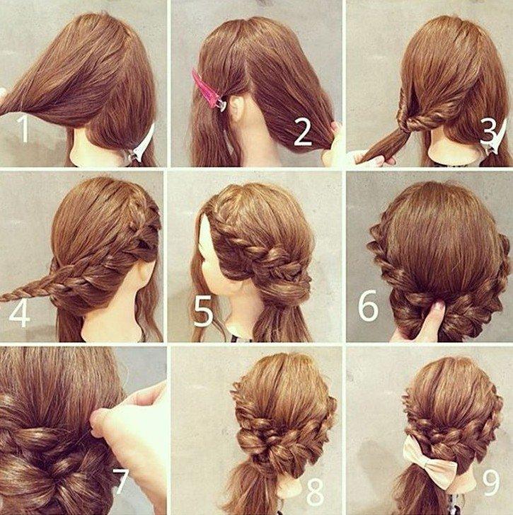 Хвост для принцессы - Прически на Новый год 2021 на средние волосы