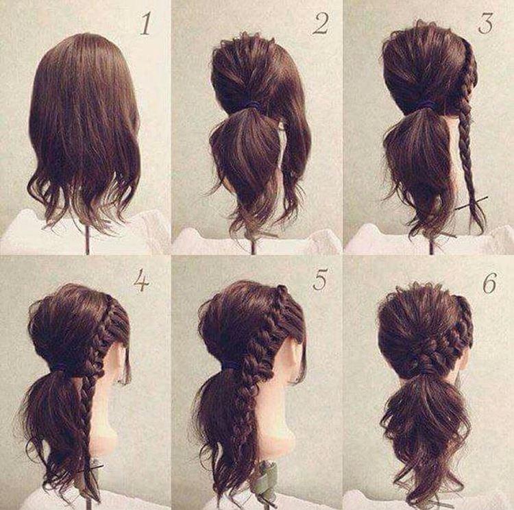 Асимметричный хвост - Прически на Новый год 2021 на средние волосы