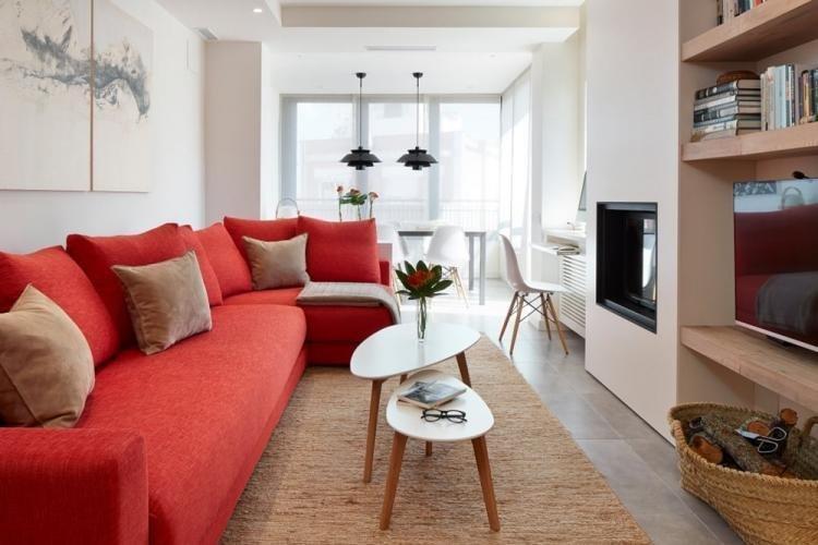 Прямоугольная гостиная – дизайн интерьера фото