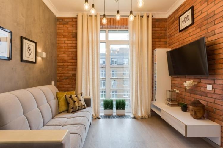 Прямоугольная гостиная – дизайн интерьера фото