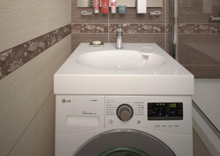 Крепление раковины - Раковина над стиральной машиной