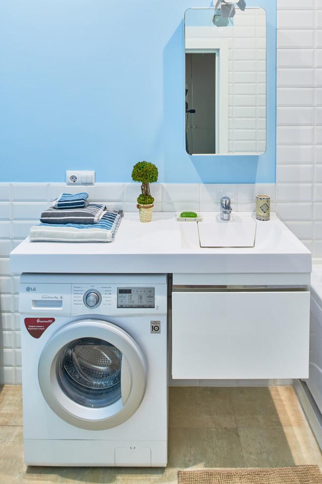 Раковина над стиральной машиной - фото