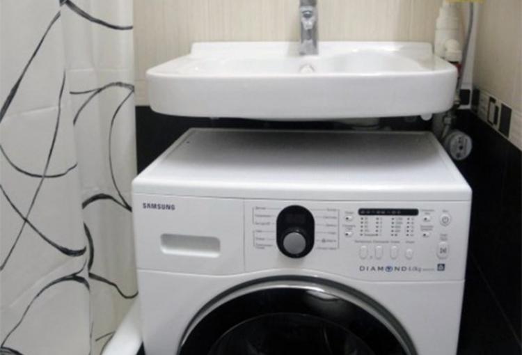 Недостатки и сложности - Раковина над стиральной машиной