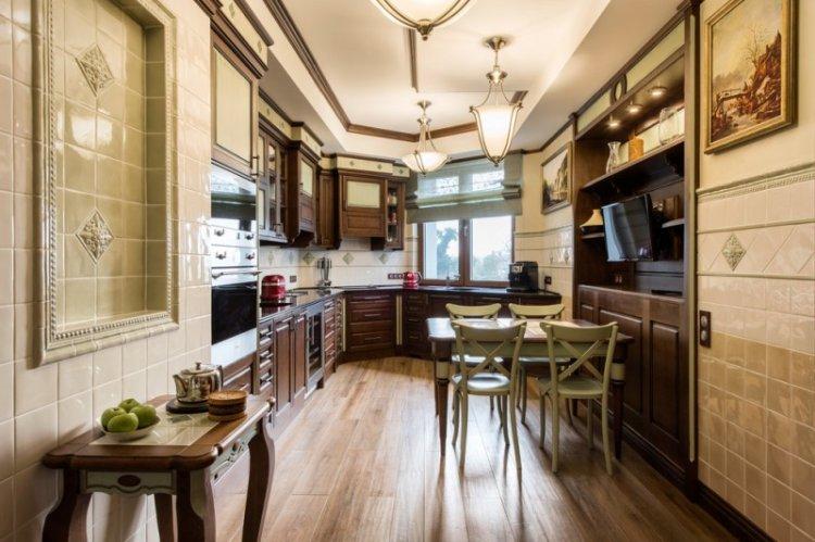 Римские шторы на кухне - дизайн интерьера фото