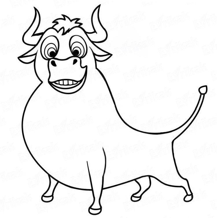 Рисунки Быка на Новый год 2021