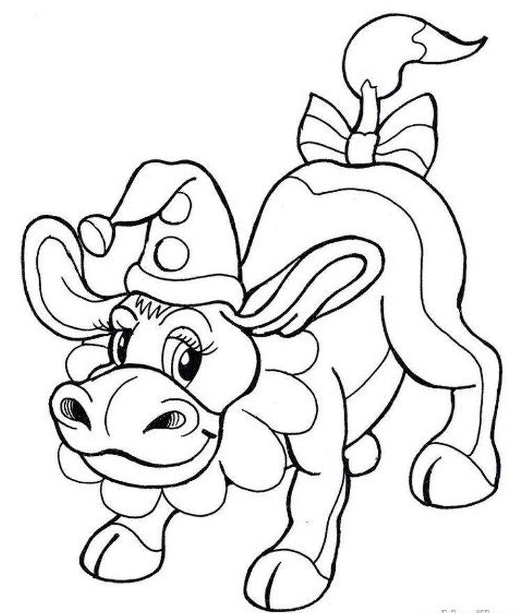 Рисунки Быка на Новый год 2021