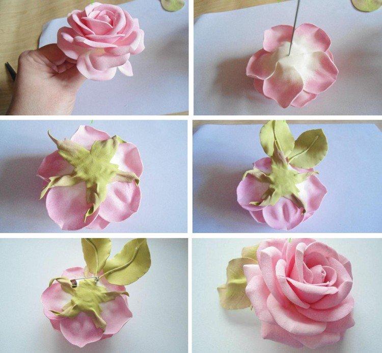 Роза из целых соцветий - роза из фоамирана своими руками