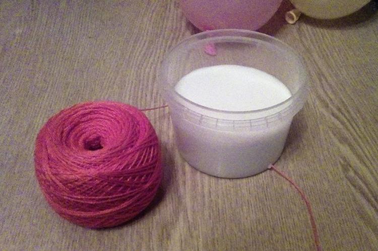 Гирлянда с шарами из ниток - Рукоделие для дома