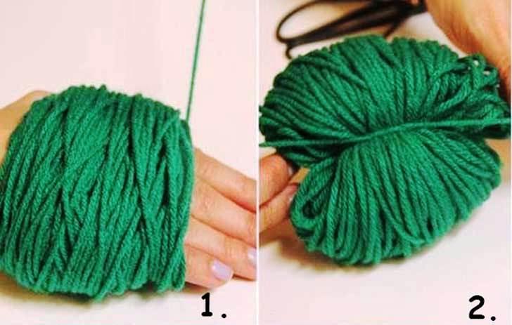 Ковер из помпонов - Рукоделие для дома