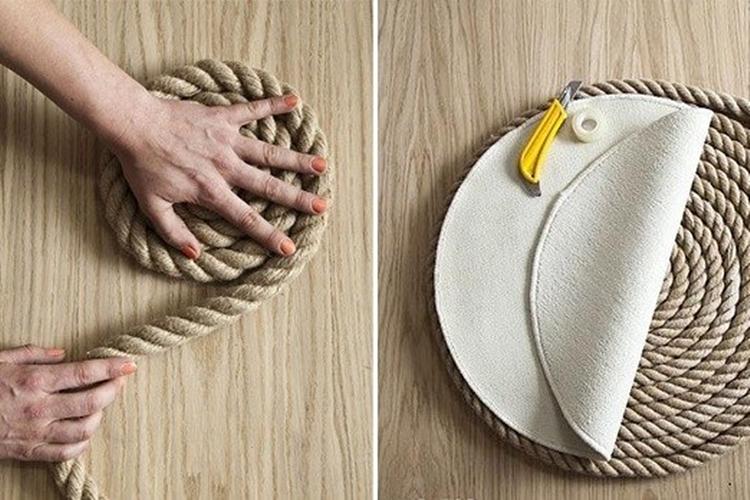 Подставки под горячее из каната - Рукоделие для дома