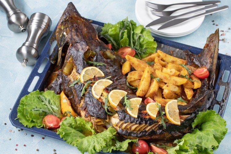 Запеченная осетрина - Русские национальные блюда рецепты