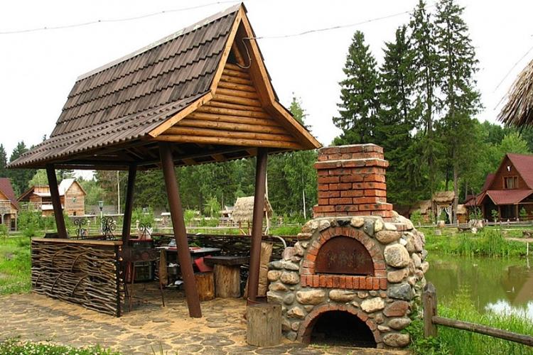 Беседки с печкой или мангалом - Садовые беседки
