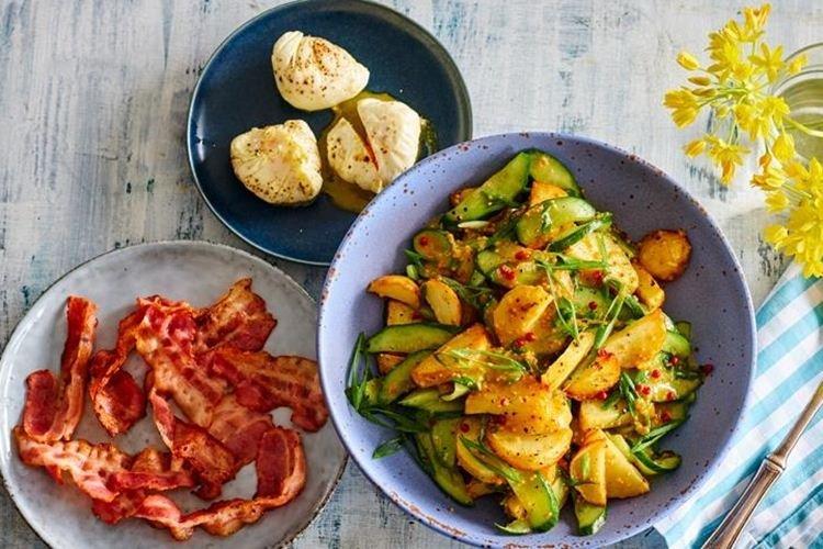 Салат с жареными кабачками - Салаты без майонеза рецепты