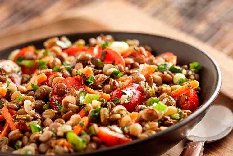 Салат с корейской морковью и чечевицей - рецепты