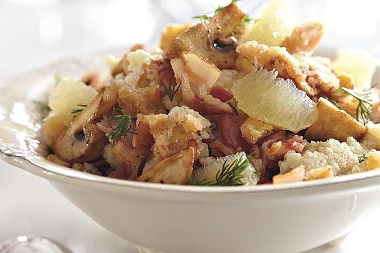 Салат с шампиньонами и кускусом - рецепты