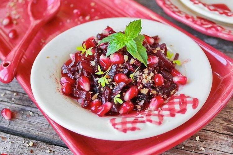 Салат со свеклой и гранатом - рецепты