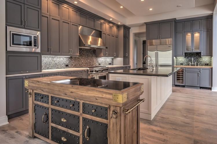 Серый цвет в интерьере кухни