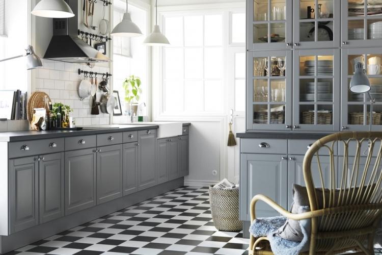 Серый цвет в интерьере кухни