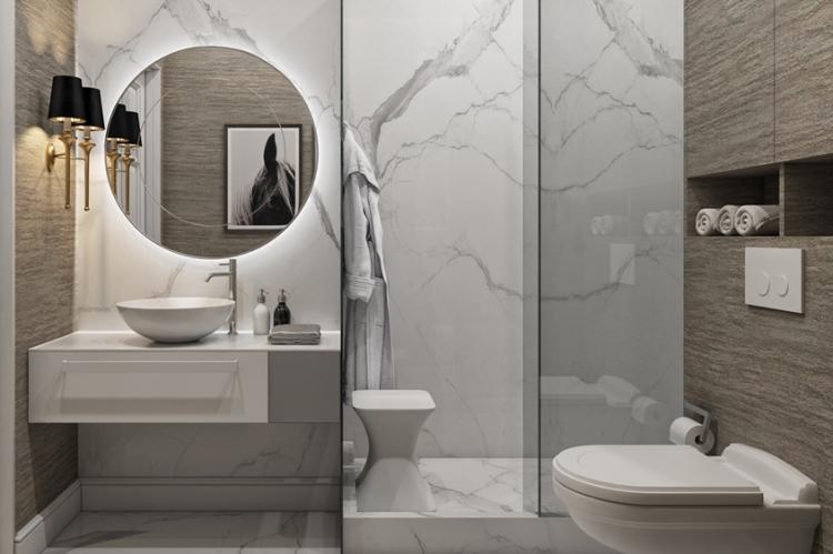 Серый цвет в интерьере ванной комнаты